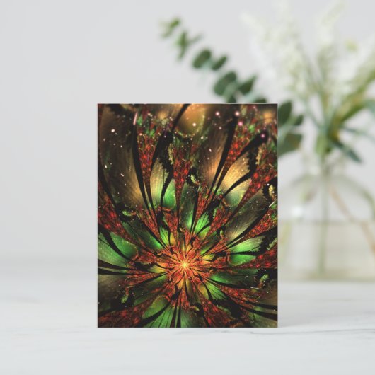 Abstracte fractale bloem. (Staand voorkant)