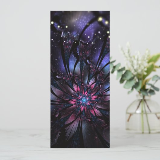 Abstracte fractale bloem. aankondiging (Staand voorkant)