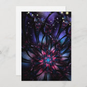 Abstracte fractale bloem. aankondiging (Voorkant / Achterkant)