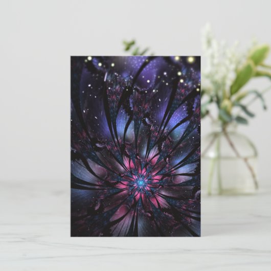 Abstracte fractale bloem. aankondiging (Staand voorkant)