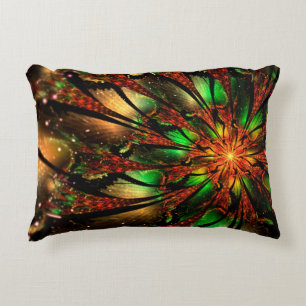 Abstracte fractale bloem. accent kussen