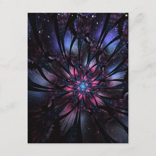 Abstracte fractale bloem. advieskaart (Voorkant)