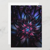 Abstracte fractale bloem. advieskaart (Voorkant / Achterkant)