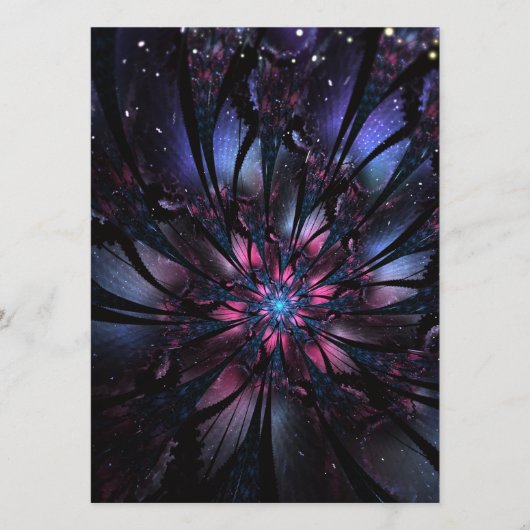 Abstracte fractale bloem. advieskaart (Voorkant)