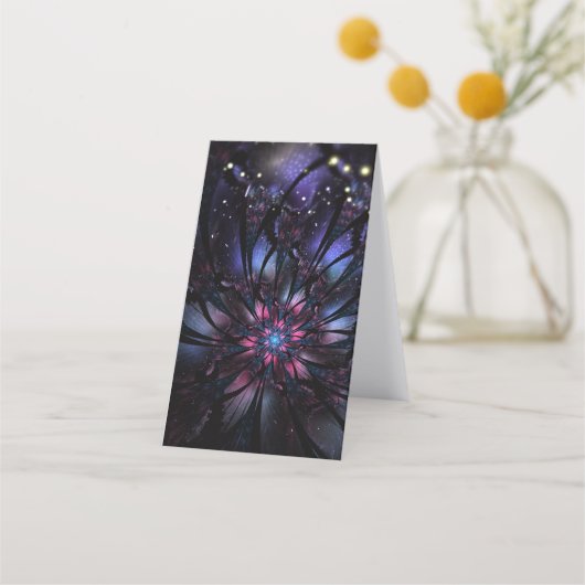 Abstracte fractale bloem. afsprakenkaart (Voorkant)