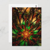Abstracte fractale bloem. briefkaart (Voorkant / Achterkant)