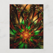 Abstracte fractale bloem. briefkaart (Voorkant)