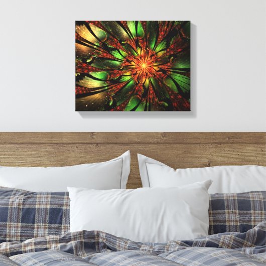 Abstracte fractale bloem. canvas afdruk (Insitu (Slaapkamer))