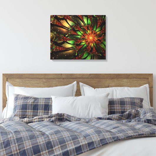 Abstracte fractale bloem. canvas afdruk (Insitu (Slaapkamer))