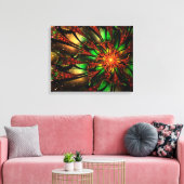 Abstracte fractale bloem. canvas afdruk (Insitu (Woonkamer))