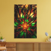 Abstracte fractale bloem.  canvas afdruk (Insitu (Woonkamer))