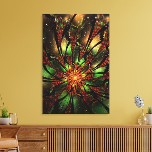 Abstracte fractale bloem.  canvas afdruk (Insitu (Woonkamer))