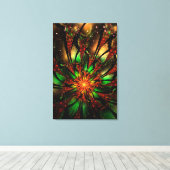 Abstracte fractale bloem.  canvas afdruk (Insitu (Houten vloer))