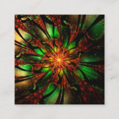 Abstracte fractale bloem. contactkaartje (Voorkant)
