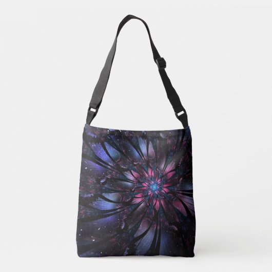 Abstracte fractale bloem. crossbody tas (Achterkant)