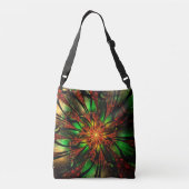 Abstracte fractale bloem. crossbody tas (Achterkant)