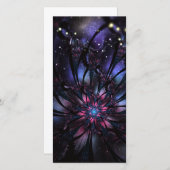 Abstracte fractale bloem. feestdagenkaart (Voorkant / Achterkant)