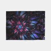 Abstracte fractale bloem. fleece deken (Voorkant (Horizontaal))