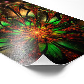 Abstracte fractale bloem. foto afdruk (Hoek)