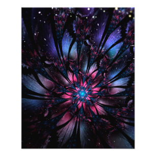Abstracte fractale bloem. foto afdruk