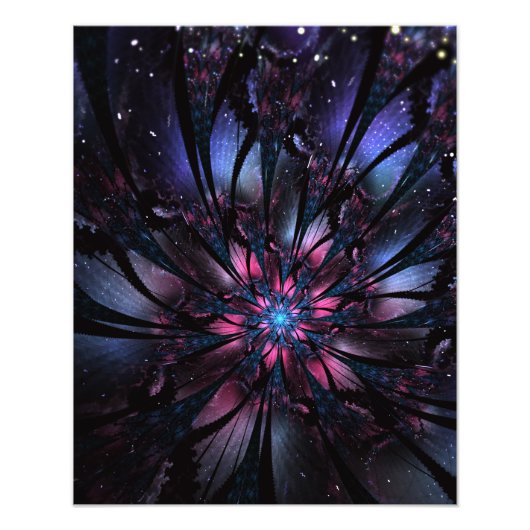 Abstracte fractale bloem. foto afdruk (Voorkant)