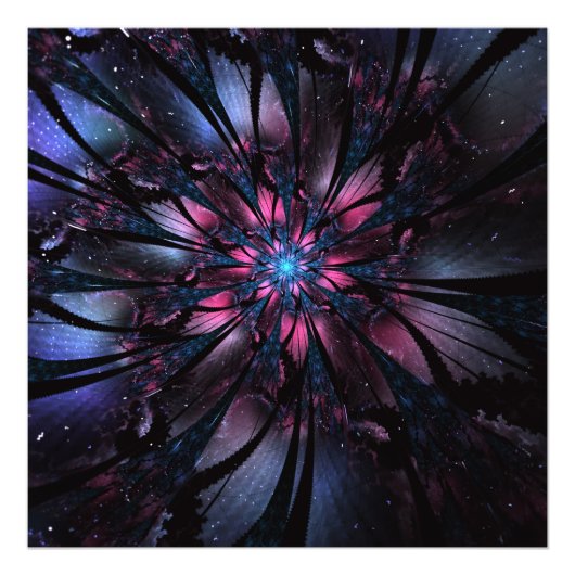 Abstracte fractale bloem. foto afdruk (Voorkant)