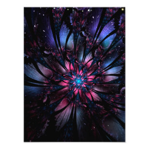 Abstracte fractale bloem. foto afdruk