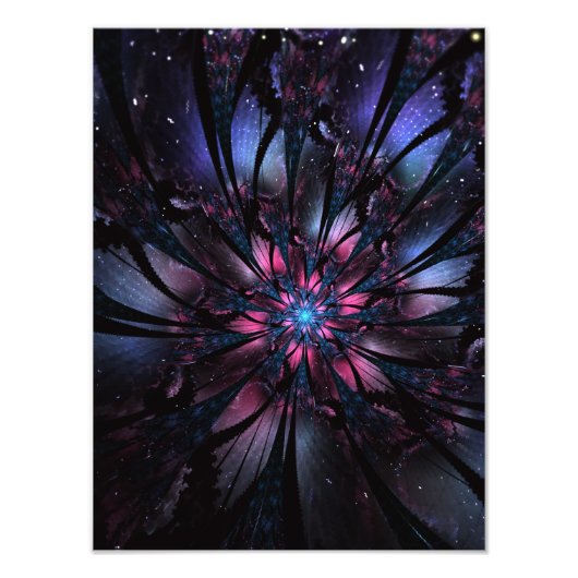 Abstracte fractale bloem. foto afdruk (Voorkant)