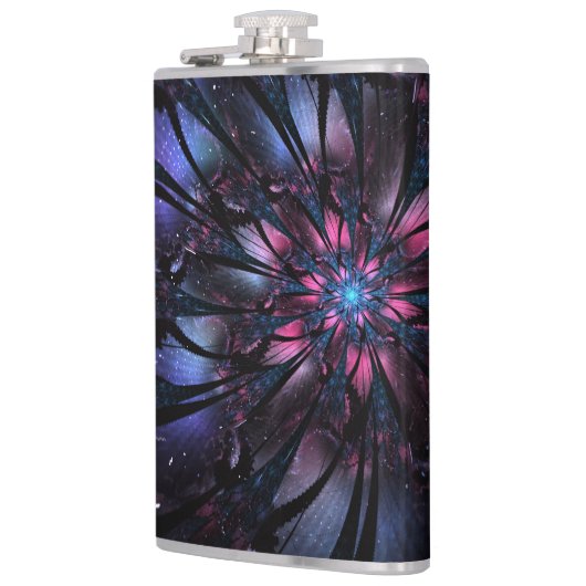 Abstracte fractale bloem. heupfles (Links)