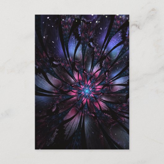 Abstracte fractale bloem. informatiekaartje (Voorkant)