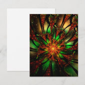 Abstracte fractale bloem. informatiekaartje (Voorkant / Achterkant)