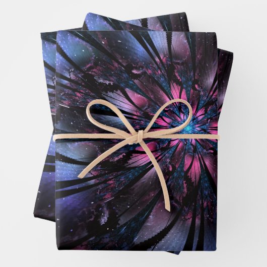 Abstracte fractale bloem. inpakpapier vel (In situ)