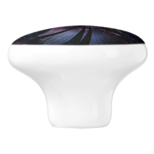 Abstracte fractale bloem. keramische knop (Zijkant)