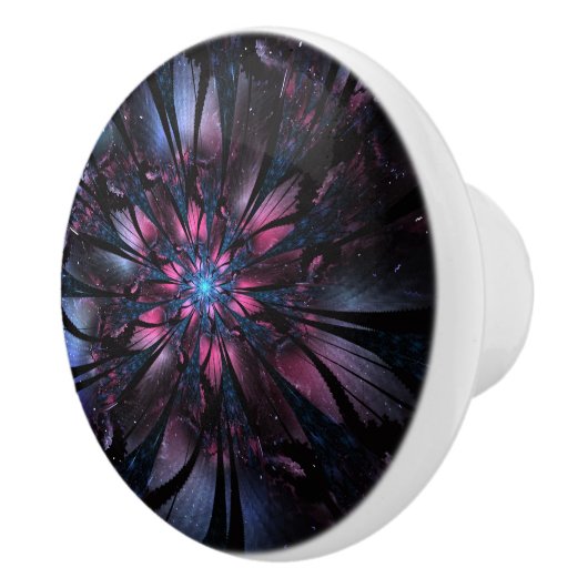 Abstracte fractale bloem. keramische knop (Rechts)