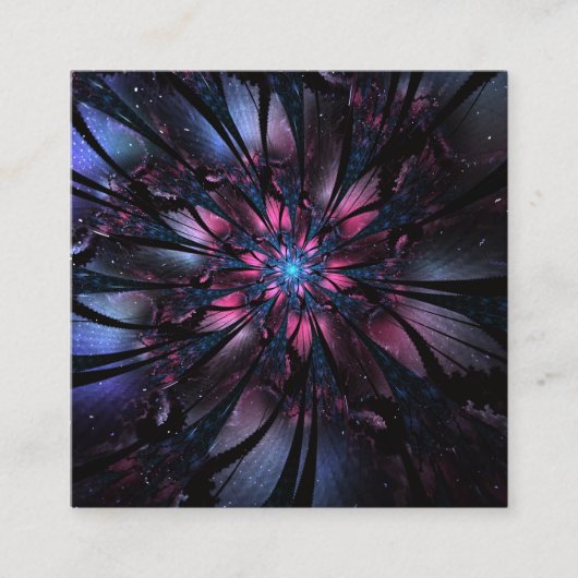 Abstracte fractale bloem. klantenkaartje (Voorkant)