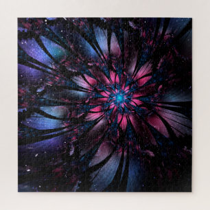 Abstracte fractale bloem. legpuzzel