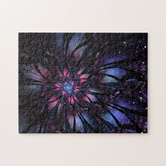 Abstracte fractale bloem. legpuzzel (Horizontaal)