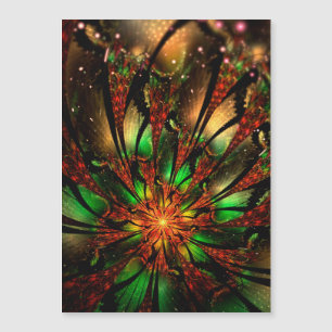 Abstracte fractale bloem. magnetische uitnodiging