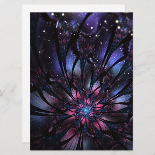 Abstracte fractale bloem. menu (Voorkant / Achterkant)