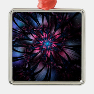 Abstracte fractale bloem. metalen ornament