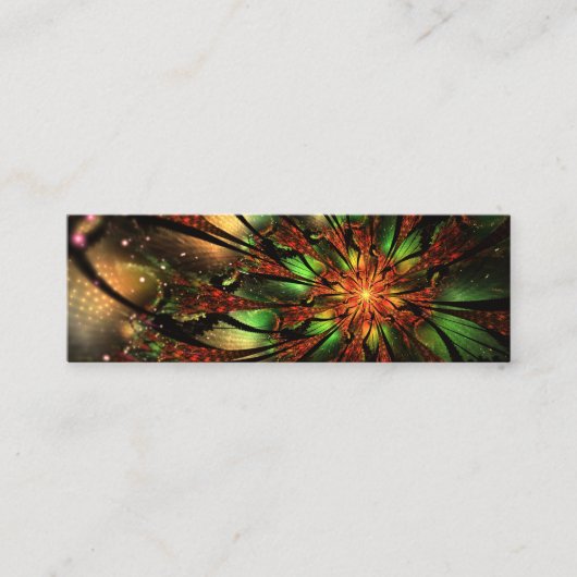 Abstracte fractale bloem. mini visitekaartje (Voorkant)