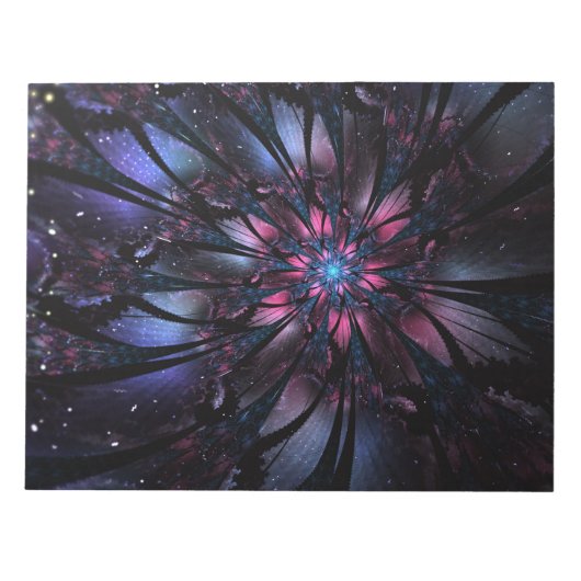 Abstracte fractale bloem. notitieblok (Voorkant)
