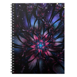 Abstracte fractale bloem. notitieboek