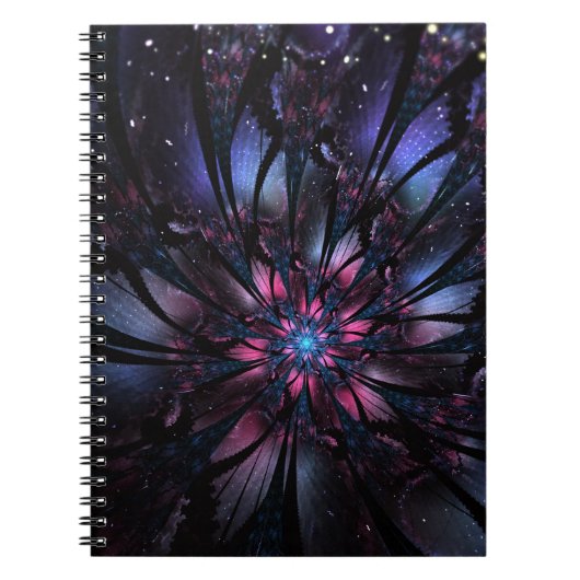 Abstracte fractale bloem. notitieboek (Voorkant)