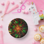 Abstracte fractale bloem. papieren kommen (Feest)