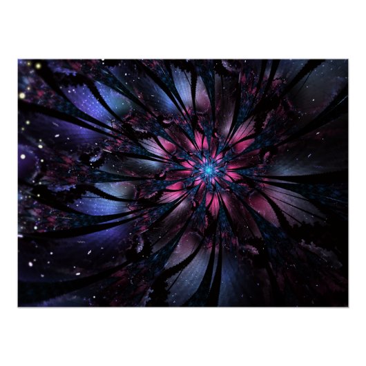 Abstracte fractale bloem. perfect poster (Voorkant)