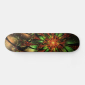Abstracte fractale bloem. persoonlijk skateboard (Horizontaal)