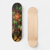 Abstracte fractale bloem. persoonlijk skateboard (Voorkant)