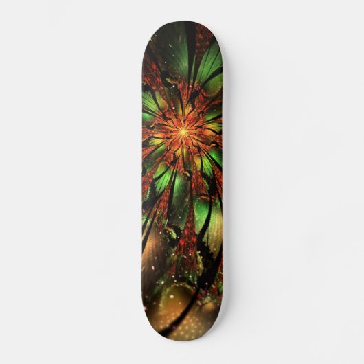 Abstracte fractale bloem. persoonlijk skateboard (Voorkant)