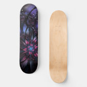 Abstracte fractale bloem. persoonlijk skateboard (Voorkant)